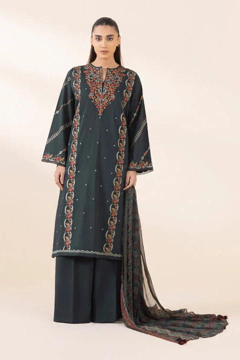 SAPPHIRE-3Piece LAWN EMBROIDERED SHIRT WITH MONARK PRINT DUAPATTA AND TROUSER-ORC-078