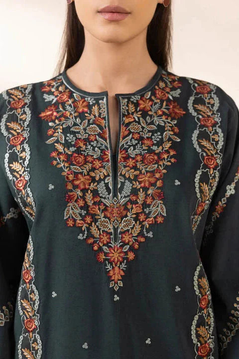 SAPPHIRE-3Piece LAWN EMBROIDERED SHIRT WITH MONARK PRINT DUAPATTA AND TROUSER-ORC-078