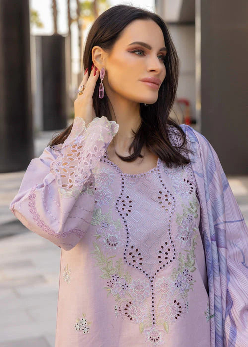 RANG RASIYA-3PC LAWN EMBROIDERED SHIRT WITH MONARK PRINT DUPATTA AND TROUSER-ORC-080