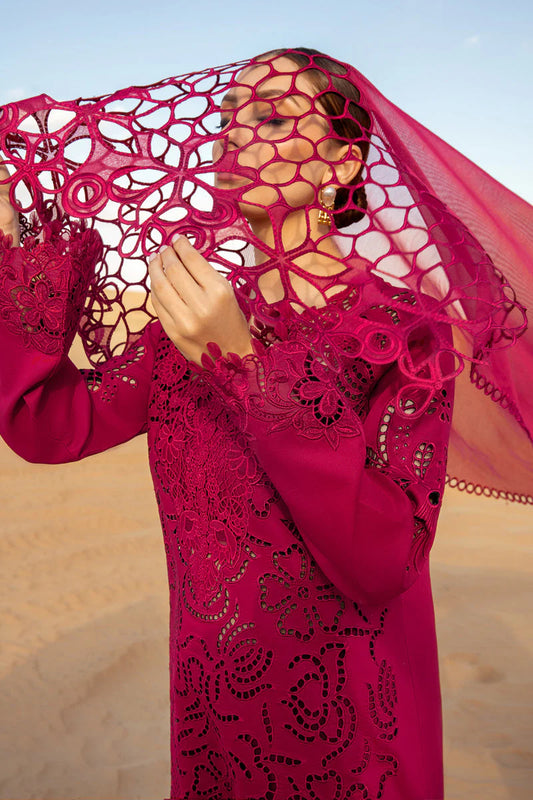 RANG RASIYA-CHIKAN KARI 3Piece EMBROIDERED LAWN SHIRT WITH ORGANZA EMBROIDERED DUPATTA AND TROUSER-ORC-O31